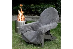 loriano Reversible Cozy Seat Blanket - 300GSM Sherpa & Waterproof Oxford Fabric for Adirondack Chairs, Patio, Camping - Unive