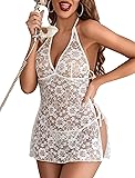 Avidlove Lingerie for Women Lace Babydoll Chemise V