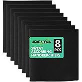 8 PCS Gym sweat towels Quick-Dry Microfiber Sweat Rags for Face, Hands, & Body - Men & Women - A soft black handkerchief suitable for use in Basketball, Football, Sports and Work (10" x 10")