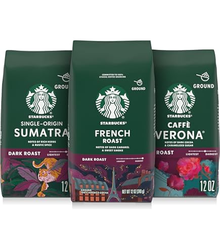 Amazon.com : Starbucks Whole Coffee Beans, Dark Roast Hot or Iced