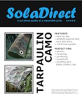 SolaDirect 4 x 5 m Camo Tarpaulin Waterproof Heavy Duty Tarp Sheet view 2