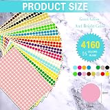 JANYUN 4160pcs 8mm Sticky Dots 16 Neon Colors Circle Labels Self Adhesive view 2