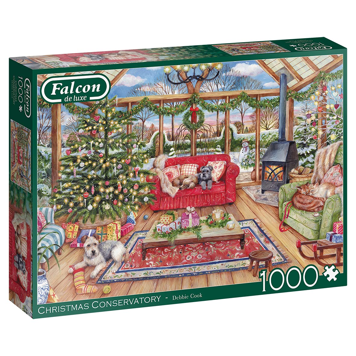 Jumbo, Falcon de luxe - Christmas Conservatory, Jigsaw Puzzles for Adults, 1,000 piece