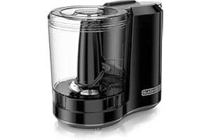 Black+Decker HC300BC Black + Decker 3-Cup Food Processor, One Touch Pulse, Dishwasher Safe Parts, 3-Cup, Black