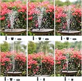 AISITIN 6.5W Solar Fountain with Battery Backup 10 Nozzles Pond Pump view 5