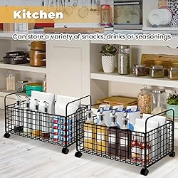 Under Desk Storage Cart Mobile Mesh Storage Cart
