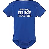 Curiositees Watching Duke with My Daddy Cute Baby Bodysuit Outfit - Royal
