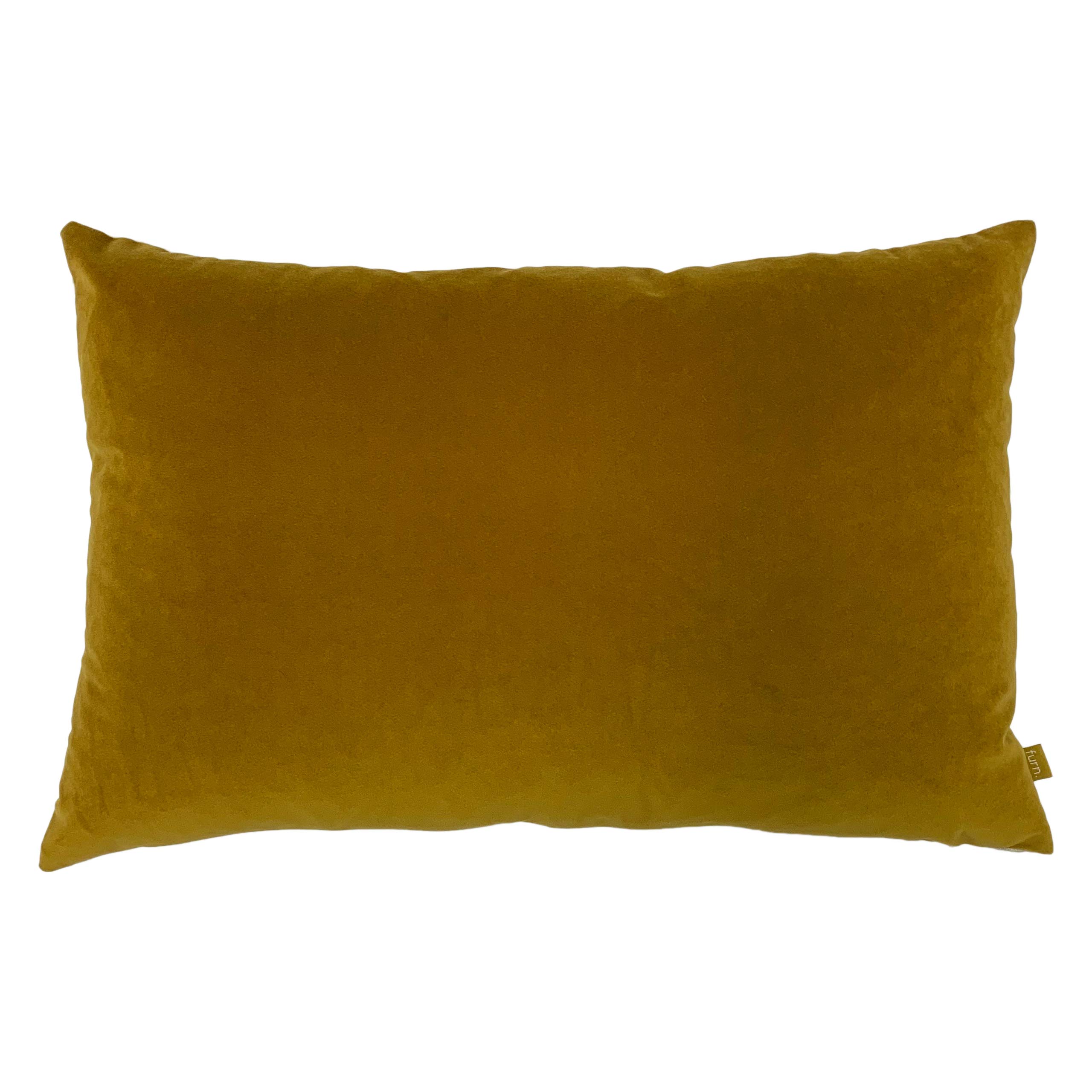 furn. Contra Feather Filled Cushion, Mustard, 40 x 60cm