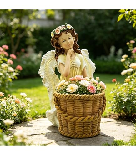 Amazon.com: 1Pc Angel Flower Pot Ornament Wing Angel Plant vase