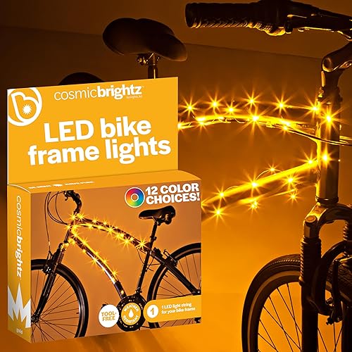 Brightz CosmicBrightz LED Bike Frame Rope Light, Gold - Main Image