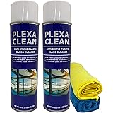 Detail Direct Plexa Clean Plexiglass Cleaner Kit, Includes 2 Streak Free Microfiber Towels (2)