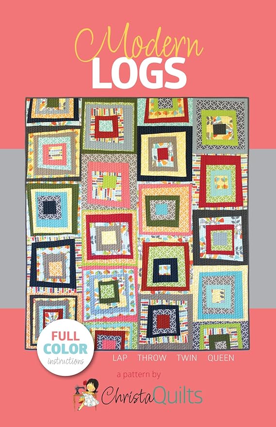 Amazon Com Christa Quilts Modern Logs Quilt Pattern 4 Sizes Home