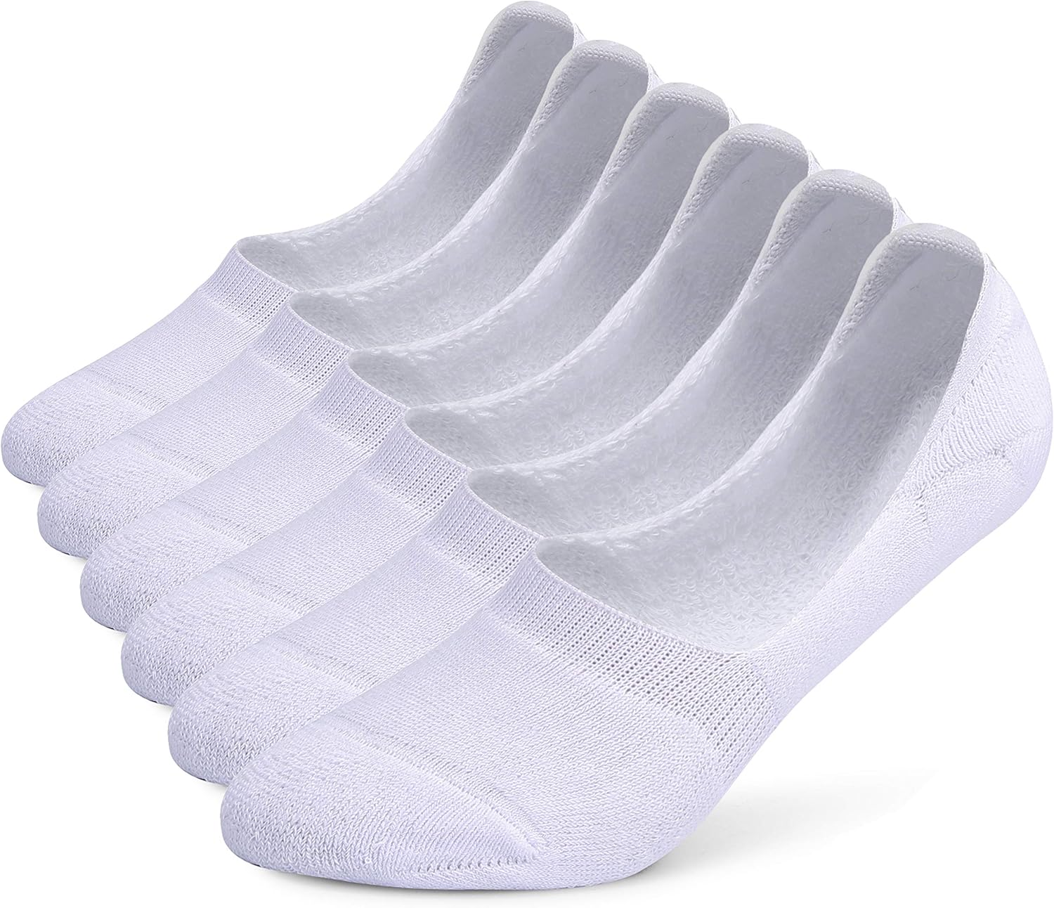 Leotruny 6 Pairs Unisex Thick Cushion Athletic Cotton Non Slip Low Cut Flat Liner No Show Socks at  Women’s Clothing store