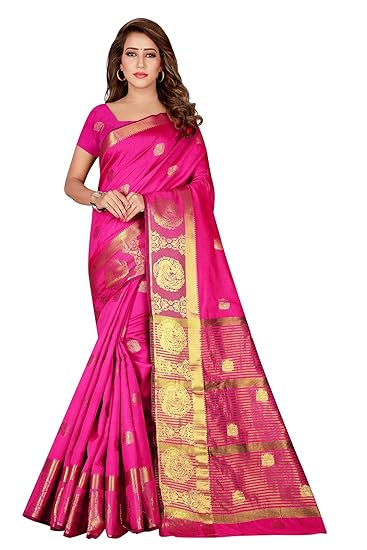 Divaastha Cotton Silk Woven Design Kanjivaram Saree