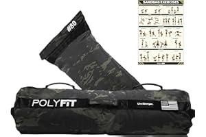Polyfit Sandbag Pro - Workout Sandbag with Triple Closure Filler Bag and Reinforced Nylon Webbing - Sand Not Included - Multiple Colors & Sizes