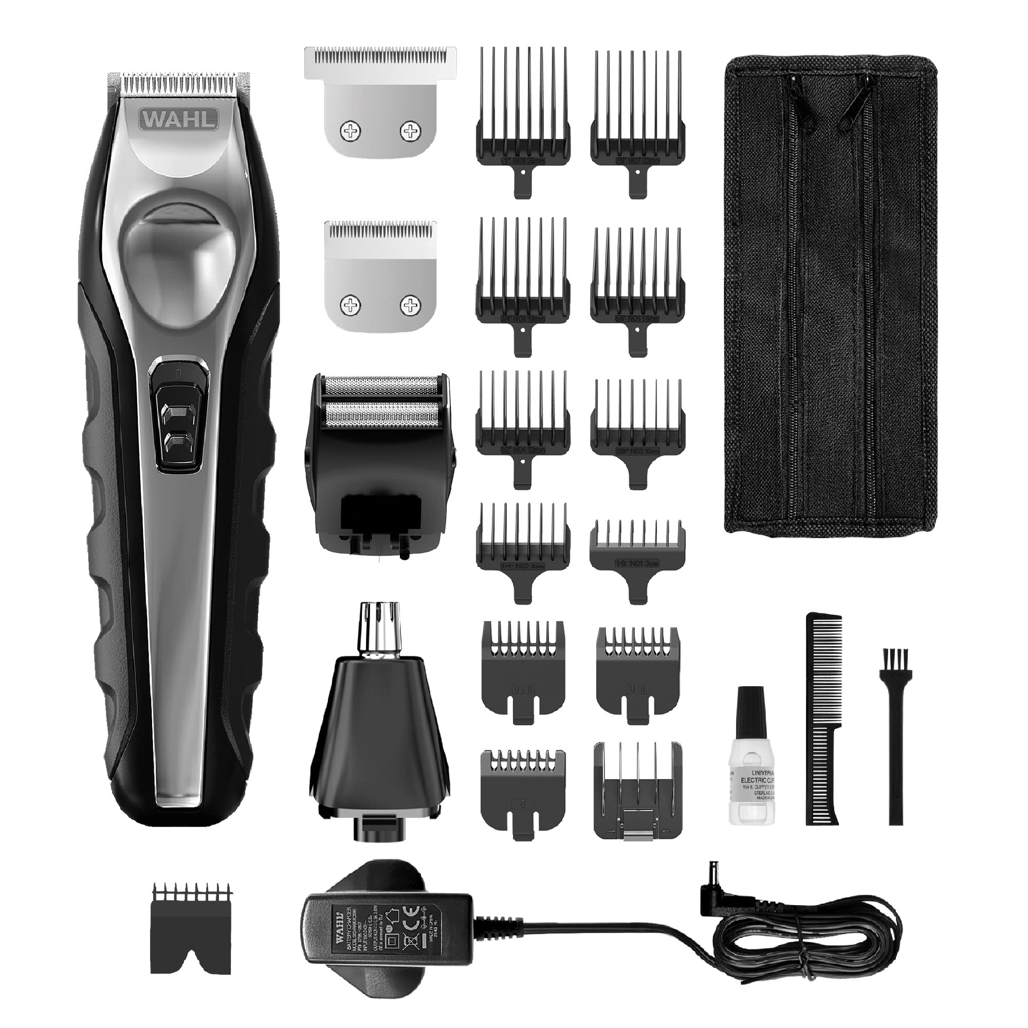 WAHL Men Beard Total Groom 8-in-1 Hair Trimmers for Men, Black