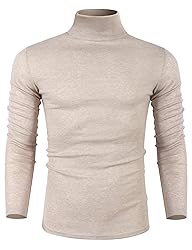 Poriff Men Casual Basic Designed Long Sleeve Slim