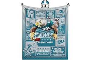 DIZCEGM Throw Blanket Gifts for Men Women, Football Lovers Fan Flannel Soft Blankets, Sport Team Color Lightweight Cozy Merch for Sofa Bed Couch, 50" X 60"