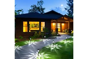 GIGALUMI Solar Outdoor Lights,Solar Lights Outdoor Waterproof 16 Pack,Cool White Solar Pathway Lights for Outside,Outdoor Lights Solar Powered Garden Decoration for Pathway,Patio,Lawn,Yard