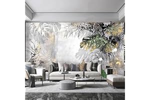 Tropical Rainforest Leaves Large Wall Mural, Nature Landscape Self-Adhesive Vinyl Wallpaper Mural/Removable Modern Decorating