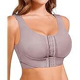 BRABIC Front Closure Bras for Women Post Surgery Compression Mastectomy Surgical Support Wireless Full Coverage Bra