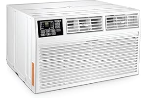 Whirlpool 12,000 BTU 230V Through-the-Wall Air Conditioner with Supplemental Heat, Dehumidifier and Remote, Wall AC Unit for Apartment, Living Room and Medium Rooms up to 550 Square Feet in White