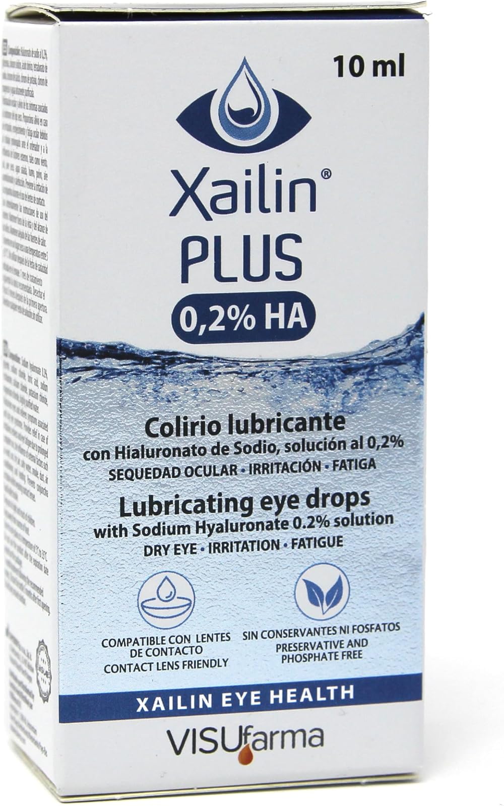 Xailin Plus 0.2% Eye Drops 10ml Preservative Free Brand New