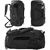 Gym Bag Military Duffle Backpack, Heavy Duty Travel Weekender Bag with Multiple Compartments Including Shoe Compartment Wet-dry Separation Compartment, Adjustable Shoulder Strap 60L Capacity