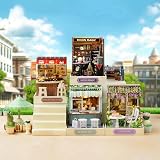 CUTEROOM DIY Miniature Dollhouse Kit with Furniture and LED view 6