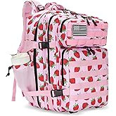 Lovelinks21 45L Tactical Assault Backpack 3 day assault pack with Molle Waterproof backpack Rucksack for Tactical Backpacks (Strawberry)