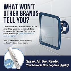 MIRRORVANA Fogless Shower Mirror for Shaving with