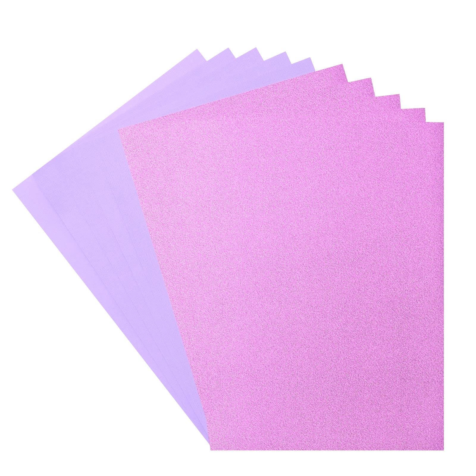 Florence Glitter Paper and Cardstock - A4 Coloured Card Making Supplies - Lavender/Hyacinth - 10 Sheets - Coloured Paper for Scrapbooking, Card Making and Other Paper Crafts - 250/216 GSM