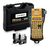 DYMO Industrial Label Maker & Carry-Case RhinoPRO 5200 Label Maker, for Job Sites and Heavy-Duty Labeling Jobs, Prints Fast, Includes 2 Rolls of DYMO Industrial Vinyl Labels