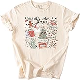 Comfort Colors® Christmas Shirt, Tis The Season Holiday Graphic Tee, Cute Retro Christmas Crewneck, Cozy Festive Gift for Women Multi