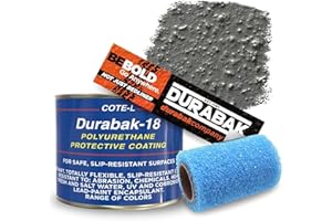 Durabak-18 Textured Truck Bed Liner Quart KIT - Roll On Coating | DIY Custom Coat for Bedliner and Undercoating, Auto Body, Automotive Rust Proofing, Boat Repair (Quart, Dark Gray)