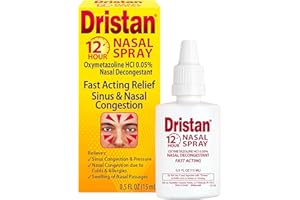 Dristan 12-Hour Nasal Spray Decongestant, Fast-Acting Sinus and Nasal Congestion Relief from Colds, Hay Fever and Allergies, Oxymetazoline HCI, .5 Fl oz