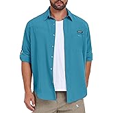 Little Donkey Andy Men's UPF 50 UV Protection Shirt, Breathable Long Sleeve Fishing Hiking Shirts, Quick Dry
