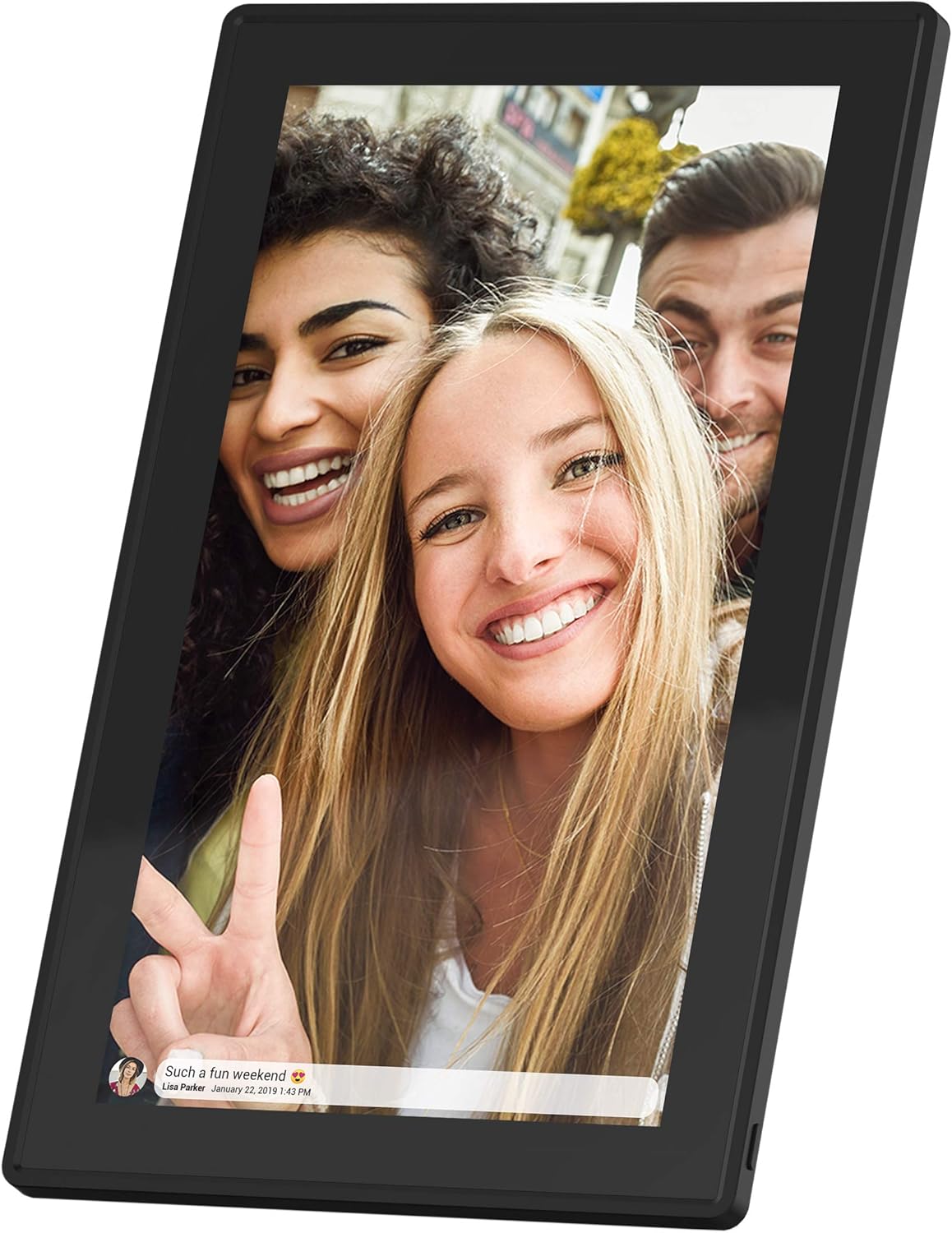 Feelcare 15.6 Inch 16GB WiFi Digital Picture Frame with FHD 1920x1080 IPS Display, Touch Screen, Send Photos or Small Videos from Anywhere in The World, Wall Mountable, Portrait and Landscape(Black) : Electronics