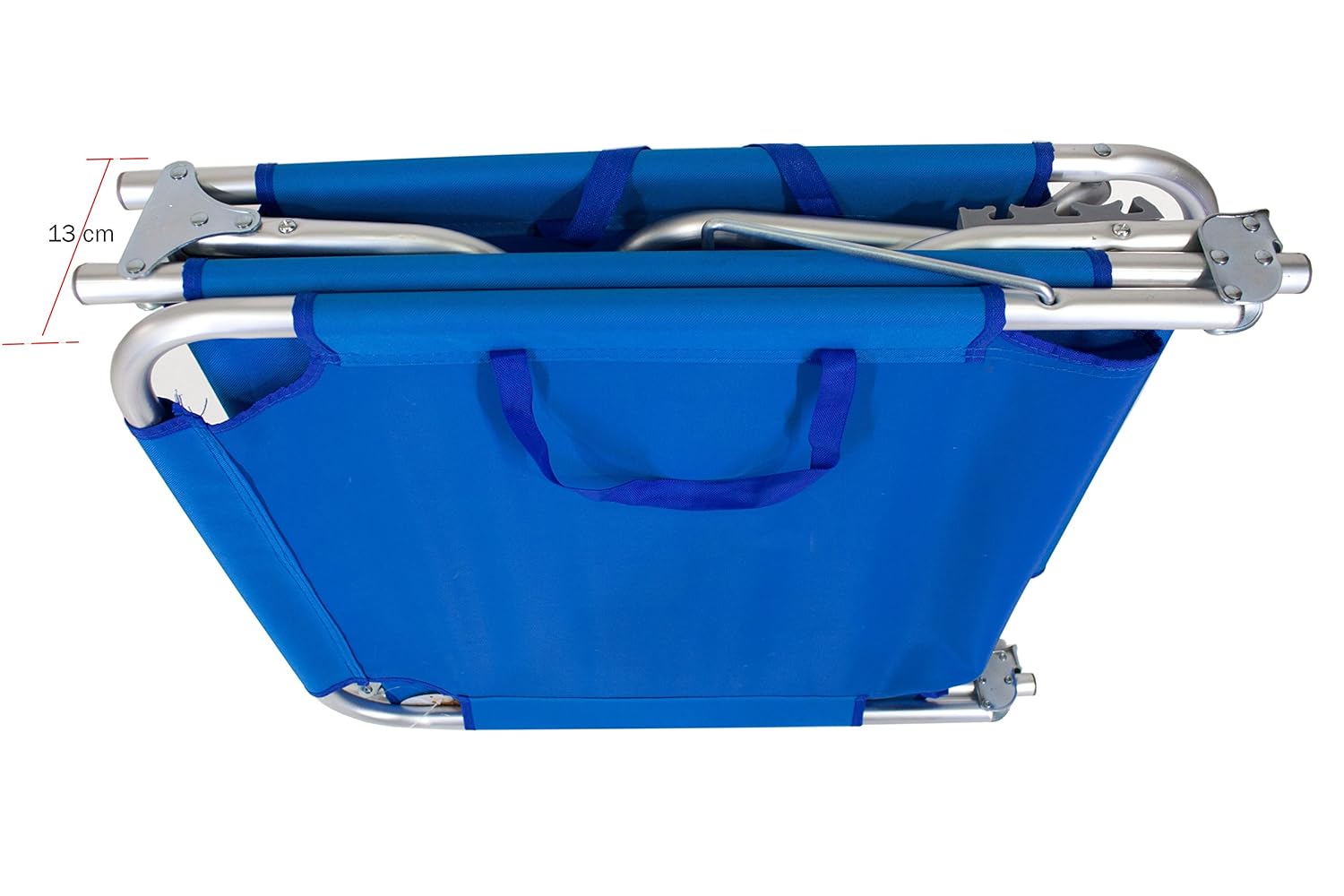 Sedia spiaggia mare pieghevole lanzarote 52x44xh75 spiaggina blu/bianco