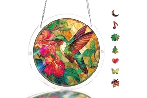 Acrylic Puzzle Suncatcher,83 Pieces Sun Catcher Stained Glass Acrylic Puzzle Decoration for Home Decor Birthday Women Men Mom