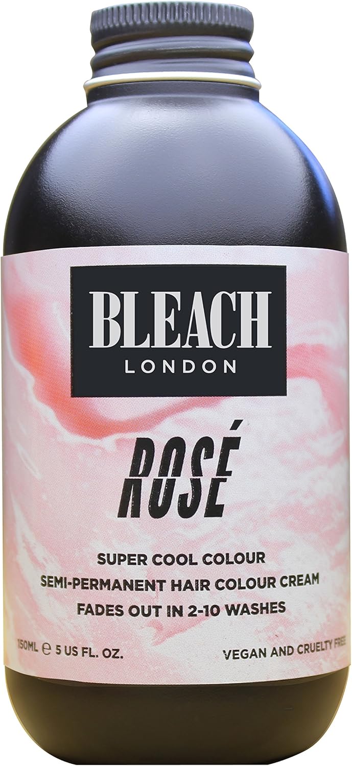 Bleach London Super Cool SemiPermanent Hair Colour Cream, 150 ml, Rose