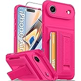 Oneagle Wallet for iPhone Air Case with Card Holder (4-5 Cards) [RFID Blocking] [Screen Protector] Full Camera Protection Case with Kickstand 15FT Shockproof Heavy Duty Phone Case for iPhone 17 Air