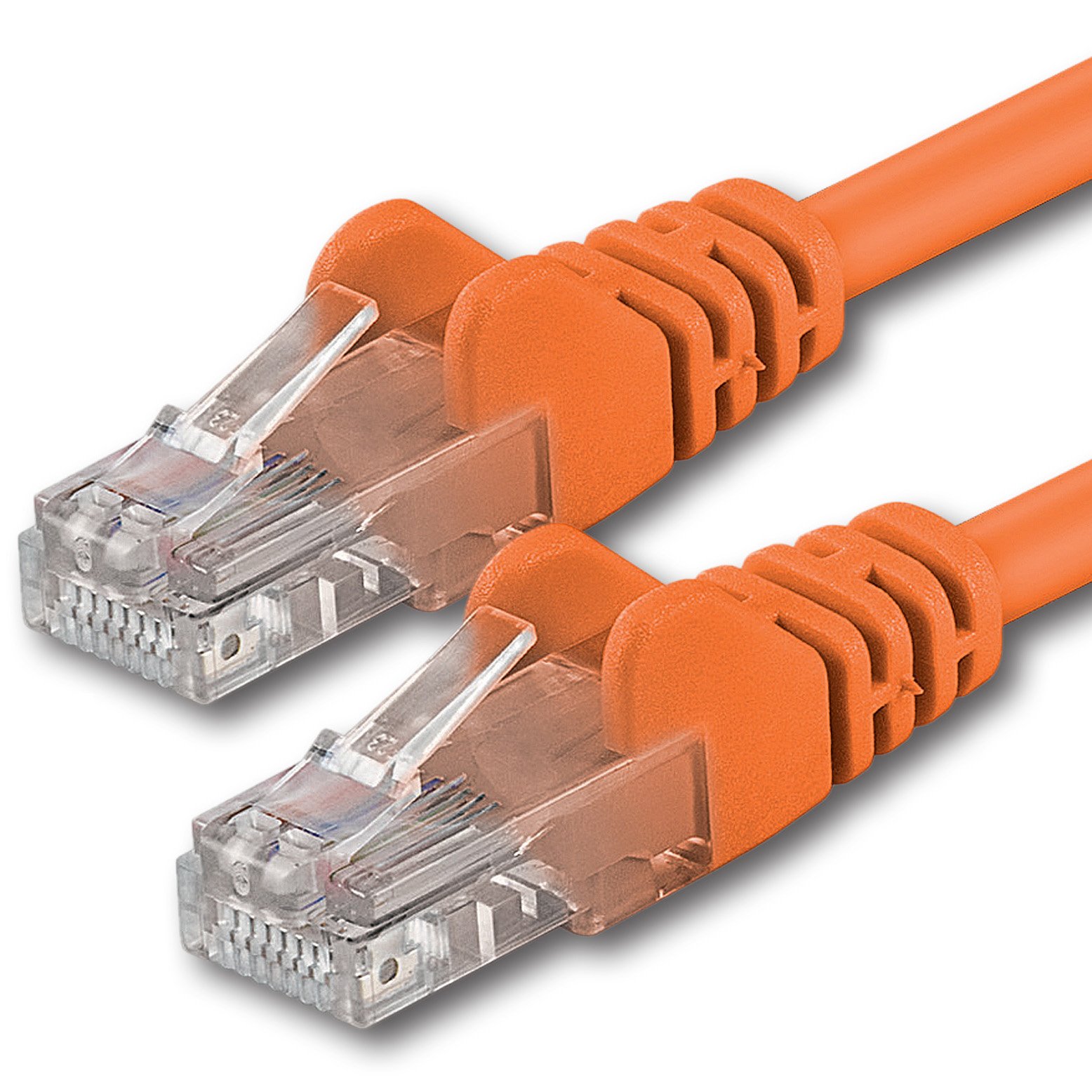 1aTTack.de 5m - orange - 1 piece - CAT.6 CAT6 Ethernet LAN network cable 1000 Mbit/s patch cable