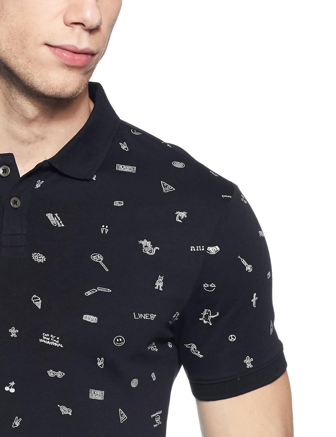 levi's men's floral regular fit polo