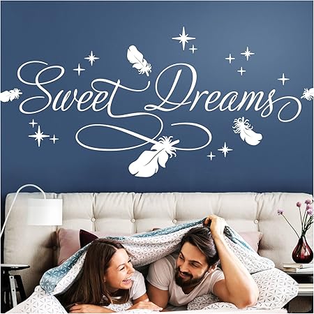Wandora Wandtattoo Spruch Sweet Dreams I Weiss Bxh 164 X 75 Cm I Sterne Federn Schlafzimmer Kinderzimmer Sticker Aufkleber Wandaufkleber Wandsticker W1483 Amazon De Kuche Haushalt