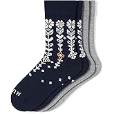 HUE womens Crew Length Boot Socks, 2 Pair Pack