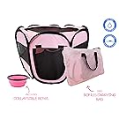 ToysOpoly Pet Playpen Indoor/Outdoor Cage. Best Exercise Kennel Your Dog, Cat, Rabbit, Puppy, Hamster. Portable Water Resistant Fabric Pen Easy Travel