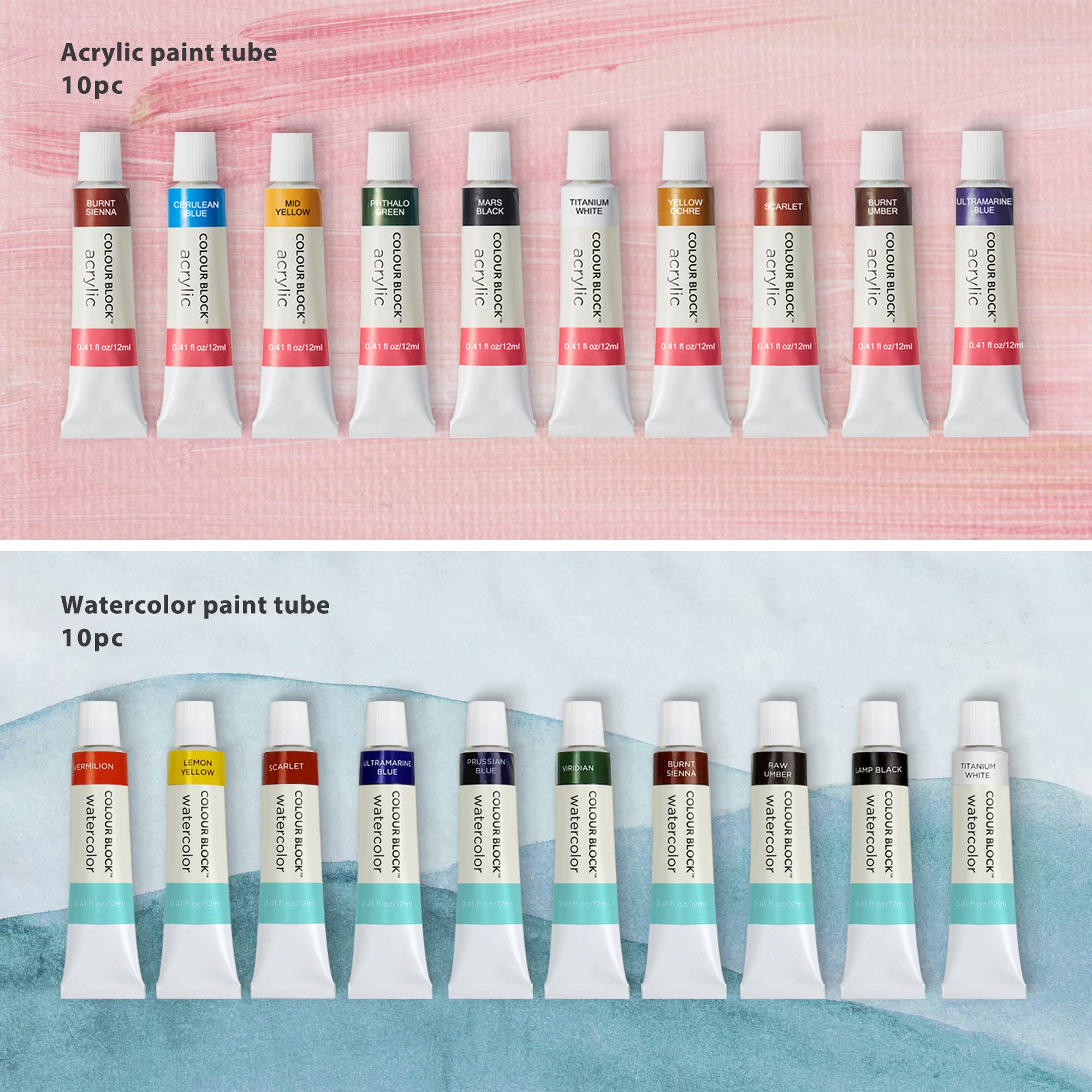 COLOUR BLOCK 181 pc Mixed Media Art Set in Exquisite Wooden Case - Acrylic & Water color Paints, Sketching, Colored Pencils, Soft & Oil Pastels