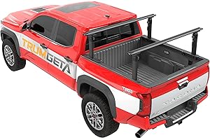 TRUMGETA Ladder Rack for Truck, 800 LBS Capacity Truck Bed Rack, 19"-25" Height-Adjustable Aluminum Truck Ladder Racks, Fit f