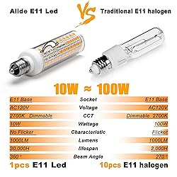 E11 Led Bulbs,JDE11 120V 100W Halogen Candelabra